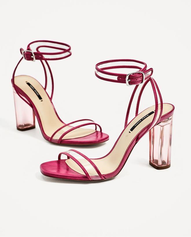 Sandalias rosa de Zara