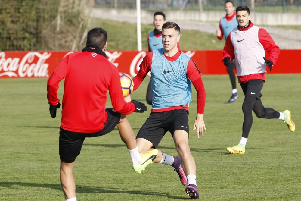 Entrenamiento del Sporting en el segundo día del año