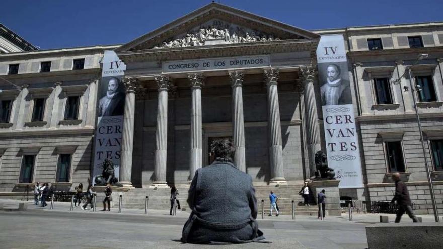 Vista del exterior del Congreso de los Diputados.