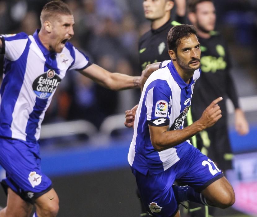 El Dépor logra la victoria ante el Sporting