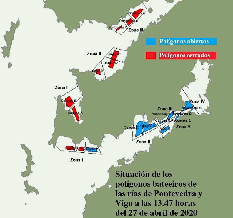 Mapa a partir de datos del Intecmar que muestra el episodio tóxico actual.