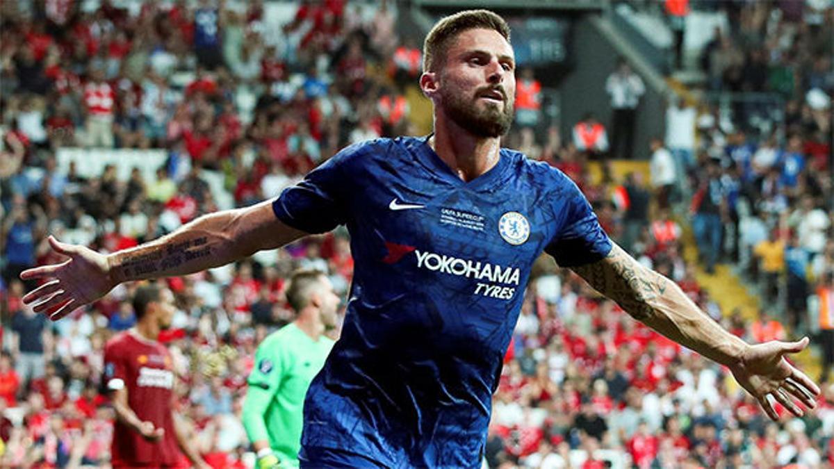 Giroud adelantó al Chelsea tras una gran jugada del equipo