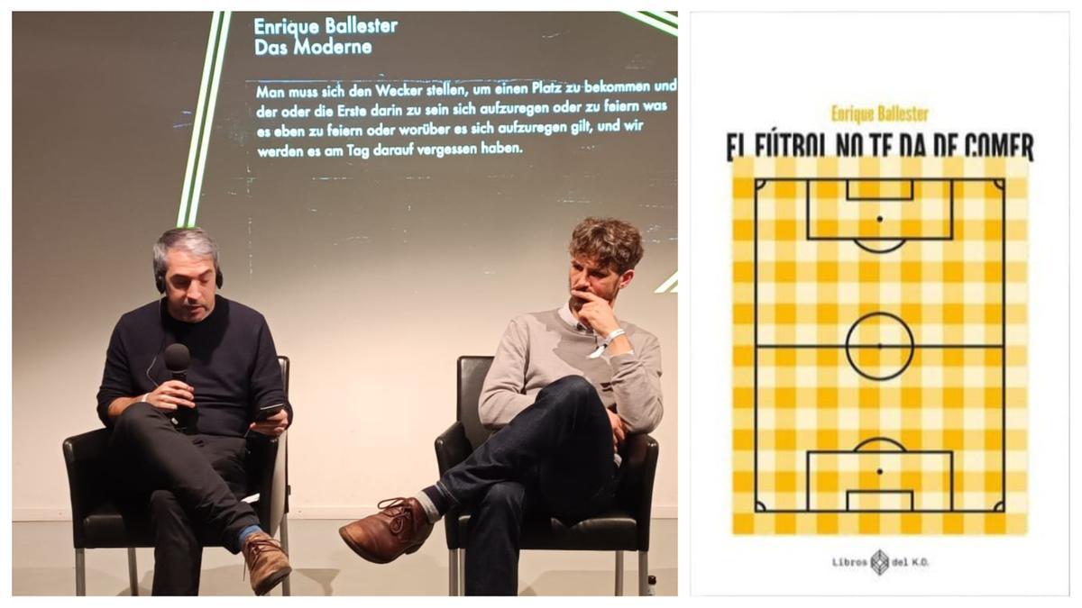 Enrique Ballester en Frankfurt, donde, entre otros temas, habló de su último libro &#039;El fútbol no te da de comer&#039;