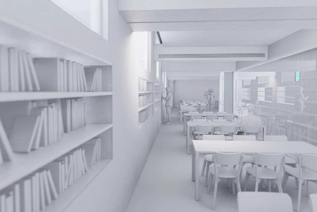 Fábrica de vidrio proyecto biblioteca