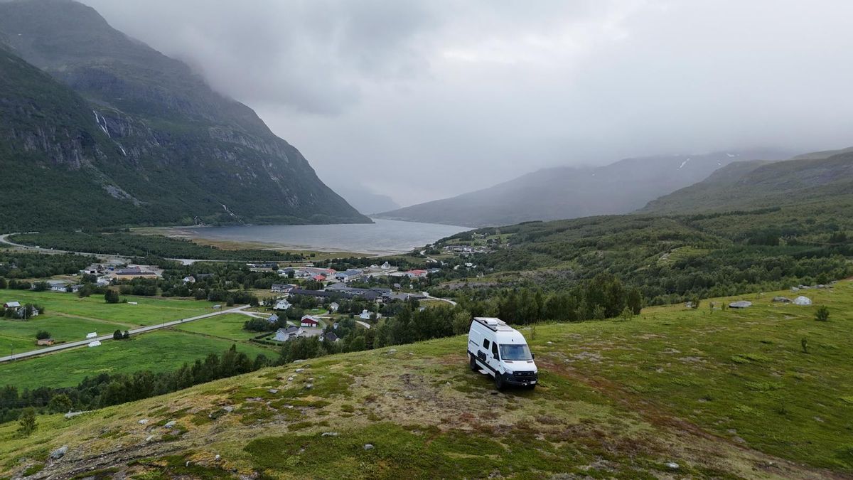 Autocaravana de la familia de Aleix Llovet, estos días de octubre de viaje por Noruega. Autocaravana de la familia de Aleix Llovet, estos días de octubre de viaje por Noruega.