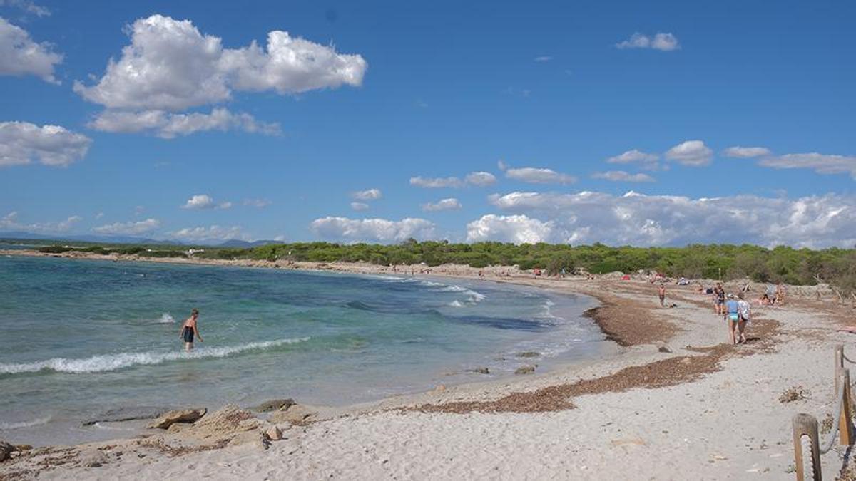 Playa de es Peregons Grans, en el Parque Natural de es Trenc, en Campos
