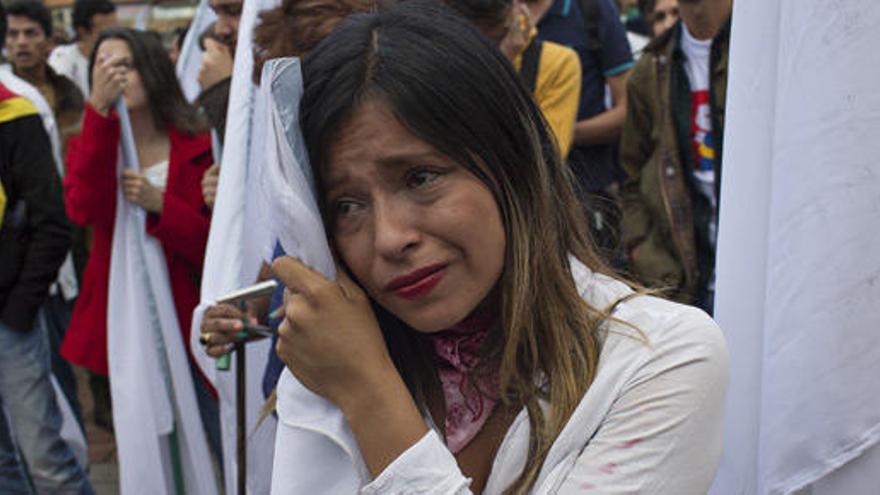 Una mujer, desolada tras conocer la victoria del &#039;no&#039;.