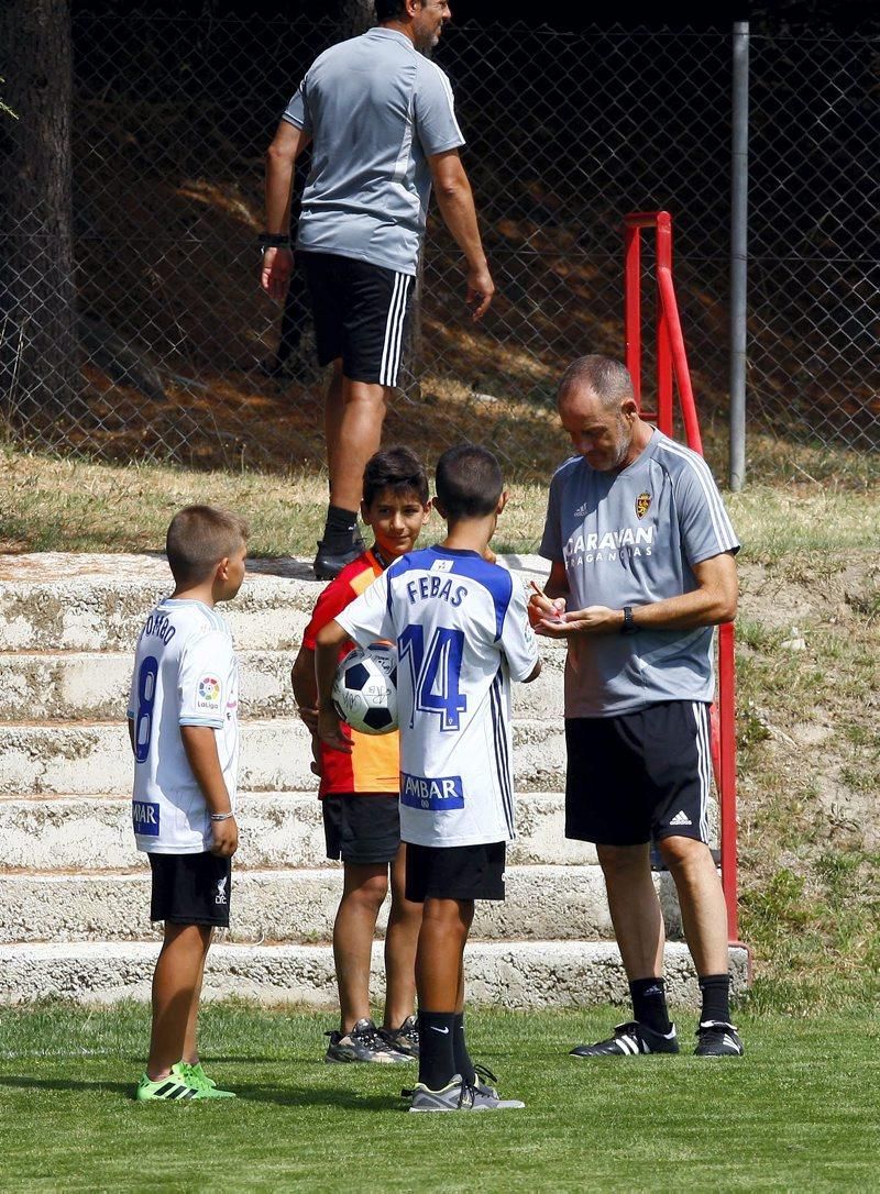 Concentración del Real Zaragoza en Boltaña