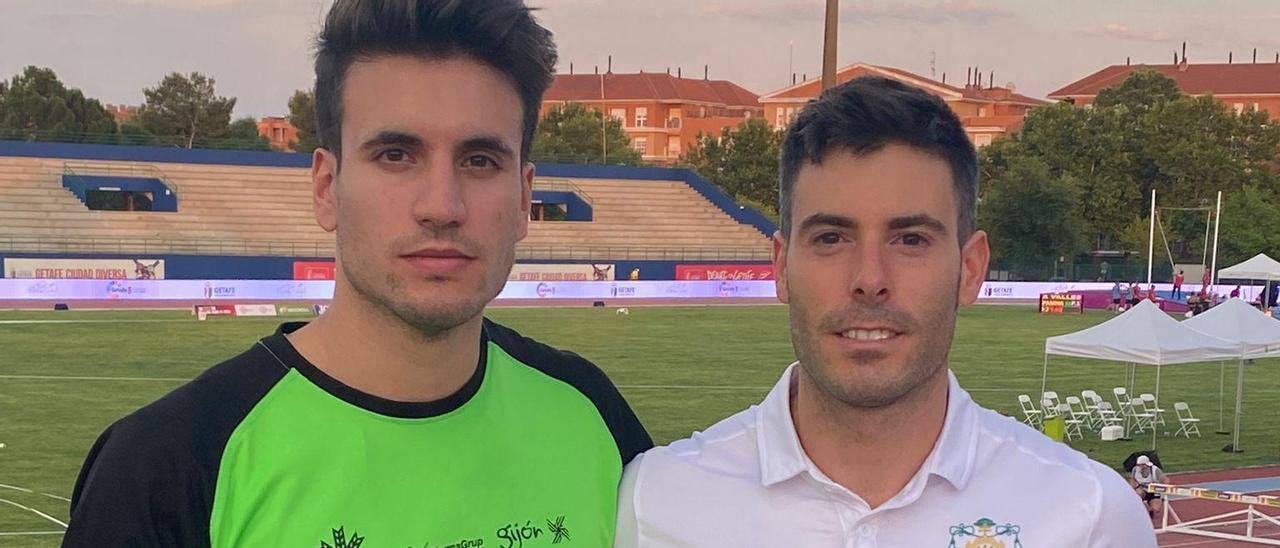 Ricardo Suárez y Javi Cobián, ayer en Getafe