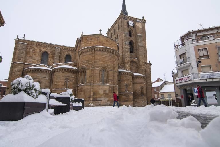 Así ha sido la nevada en Benavente.