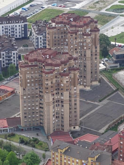 Gijón desde el aire y en cuarentena