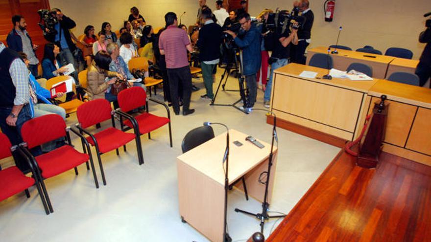 Imagen de la sala en la que se celebrará el juicio del Caso Asunta // Xoan Alvarez