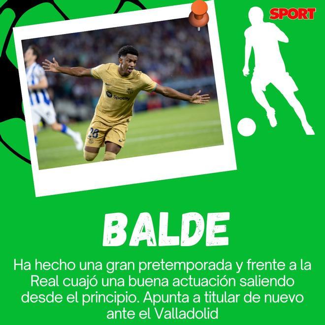 Alejandro Balde ha gustado durante estos primeros partidos de la temporada en la banda izquierda