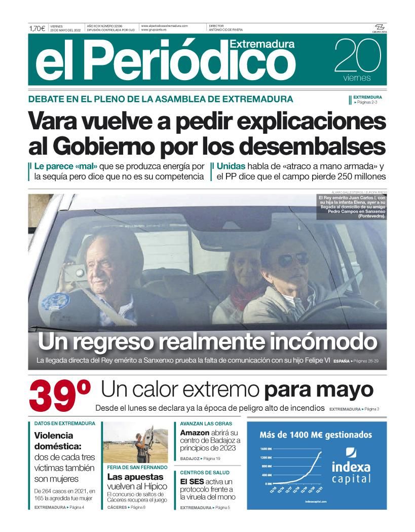 Consulta la portada correspondiente al día 20 de mayo del 2022