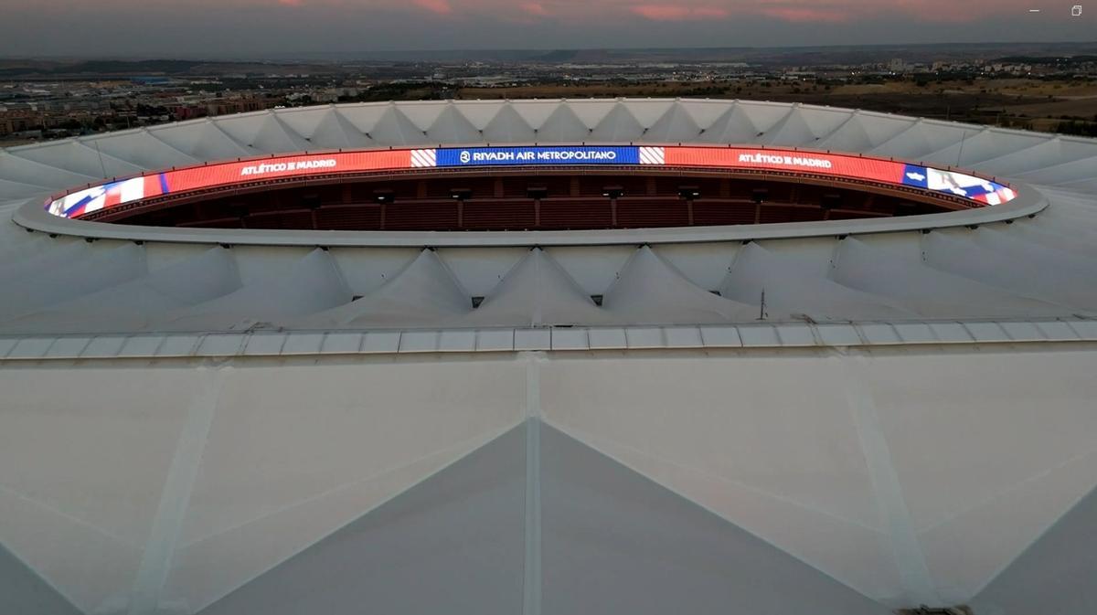 El anillo interior del Metropolitano con el nuevo videomarcador SkyRibbon.