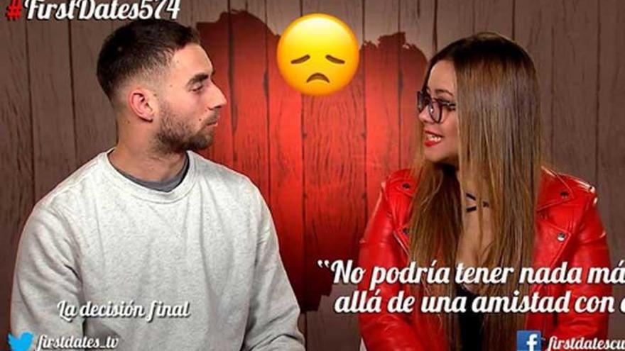 María del Amor y su pretendiente en &#039;First Dates&#039;.