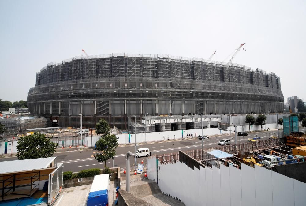 Obras del estadio olímpico de Tokio 2020