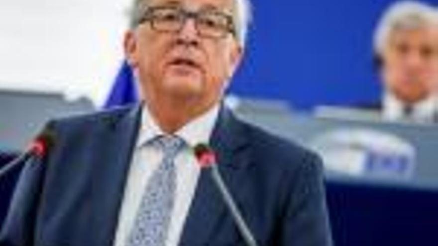 Juncker, en una intervenció davant l&#039;Eurocambra.