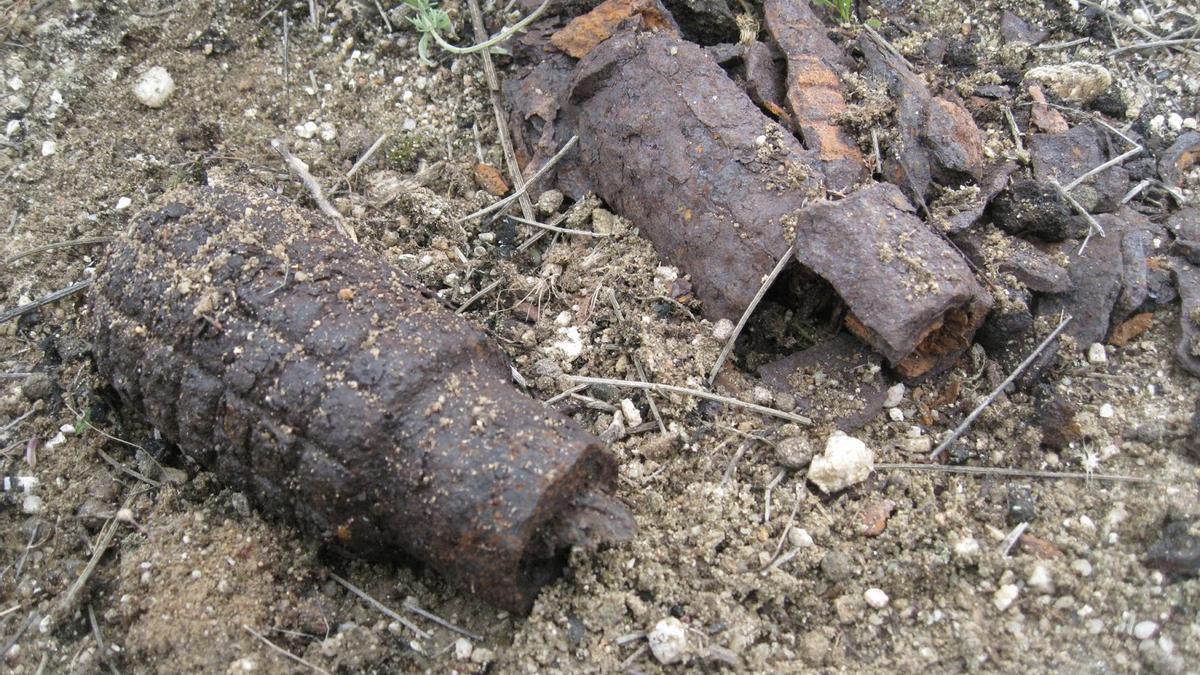 Imagen de archivo de granadas de mano de la Guerra Civil