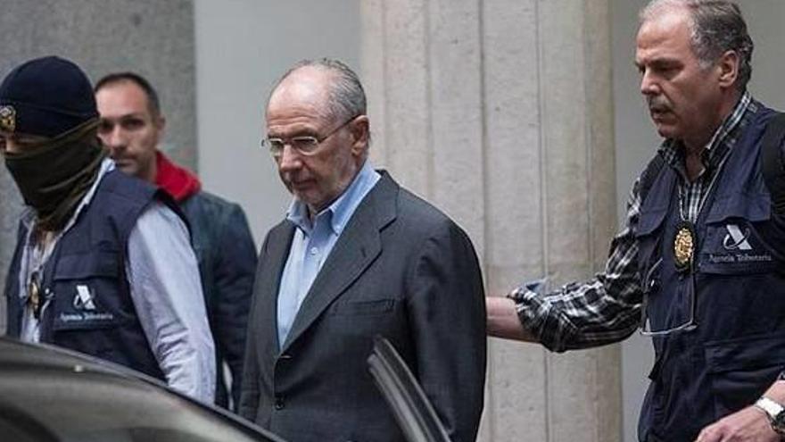 Rodrigo Rato, el dia de la seva detenció a Madrid.