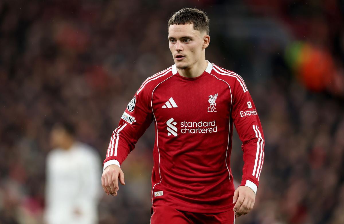 LIVERPOOL (United Kingdom), 04/11/2025.- Florian Wirtz of Liverpool looks on during the UEFA Champions League league phase match between Liverpool FC and Real Madrid, in Liverpool, Britain, 04 November 2025. (Liga de Campeones, Reino Unido) EFE/EPA/ADAM VAUGHAN. liverpool . real madrid. liga campeones 2025/2026 liverpool . real madrid. 04. accion. anfield
