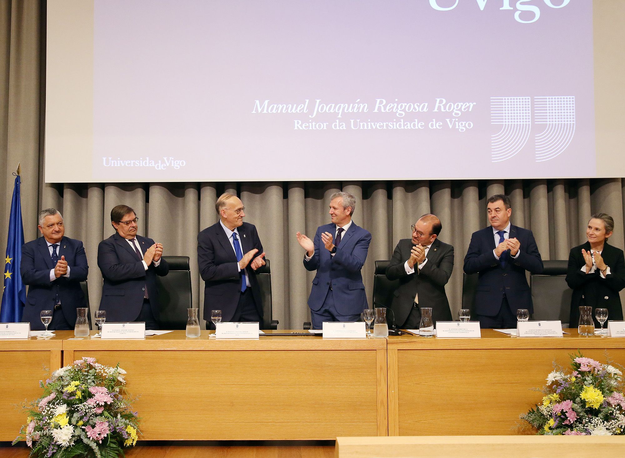 Toma de posesión del rector de la Universidad, Manuel Reigosa