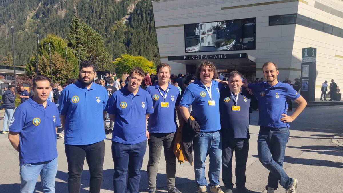 El equipo del club de ajedrez de Silla en Austria, en la Copa de Europa de clubes.