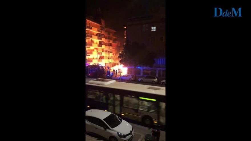 Arde un contenedor en la calle Aragón de Palma