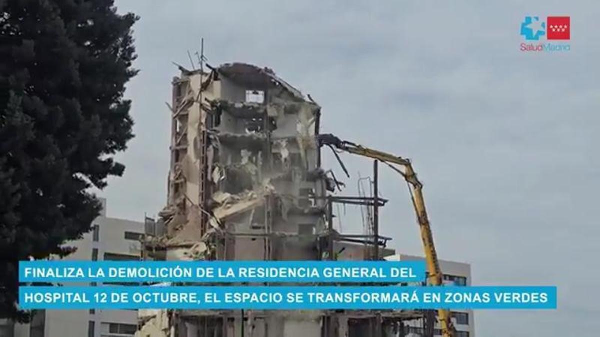 Demolición Hospital Universitario 12 de Octubre