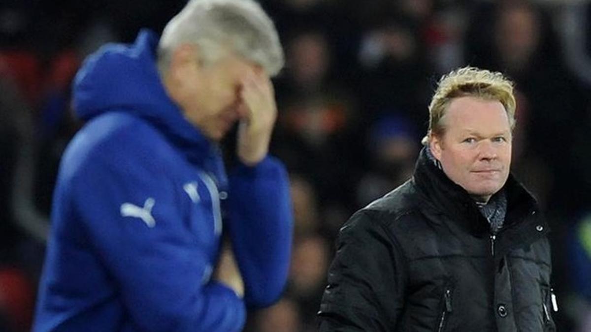 Koeman y Wenger tuvieron un rifirafe