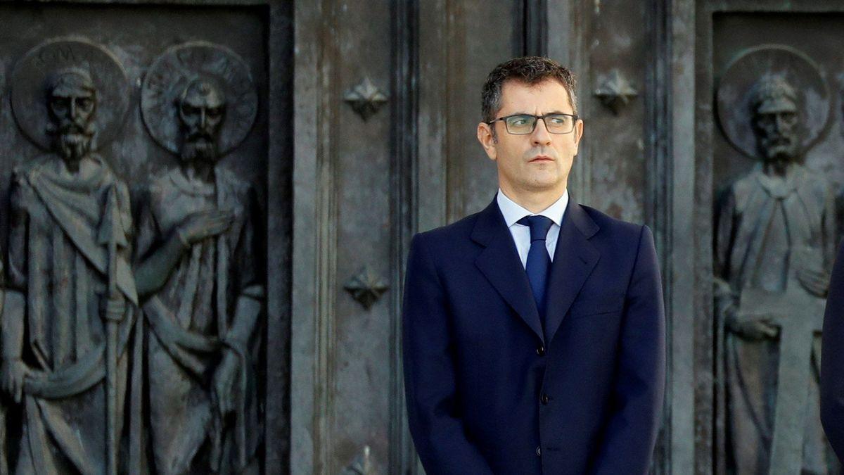 Félix Bolaños, durante la exhumación de Franco en 2019.