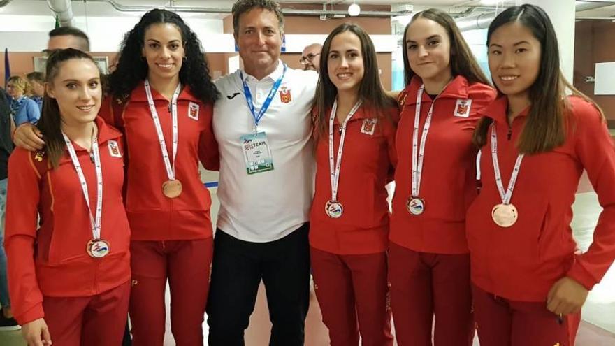 El 4x100 femenino que dirige Juan Sancha es bronce en Italia