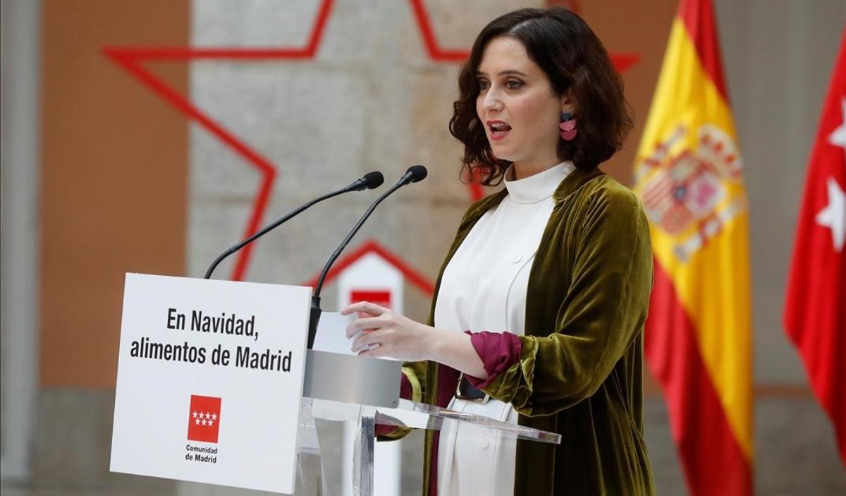 La presidenta de la Comunidad de Madrid,  Isabel Diaz Ayuso