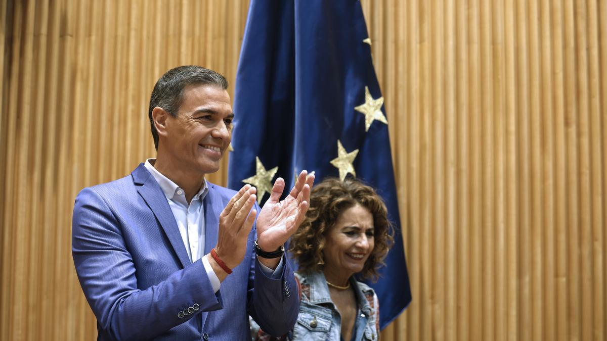 Pedro Sánchez, este lunes en el Congreso.