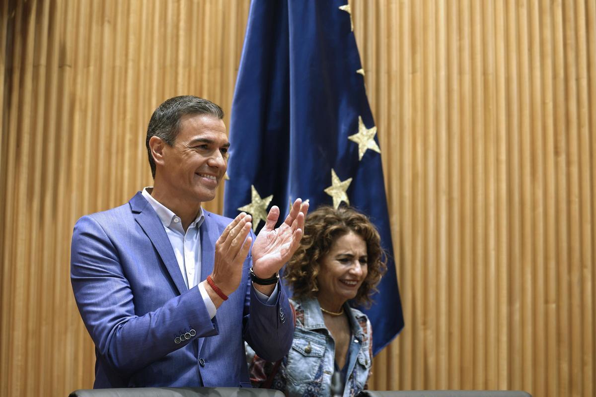 Pedro Sánchez, este lunes en el Congreso.