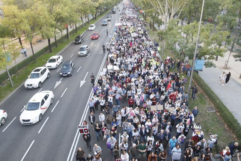 Manifestación contra el muro de Murcia en Madrid