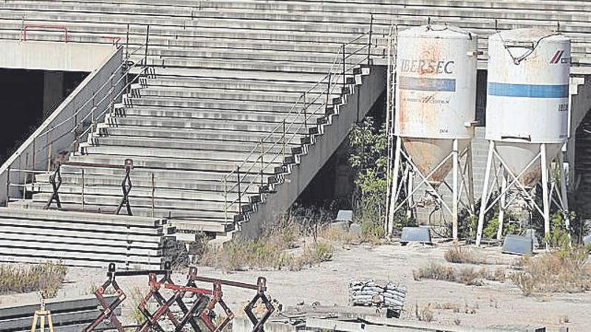 Una imagen reciente del interior de las obras del nuevo estadio de Mestalla