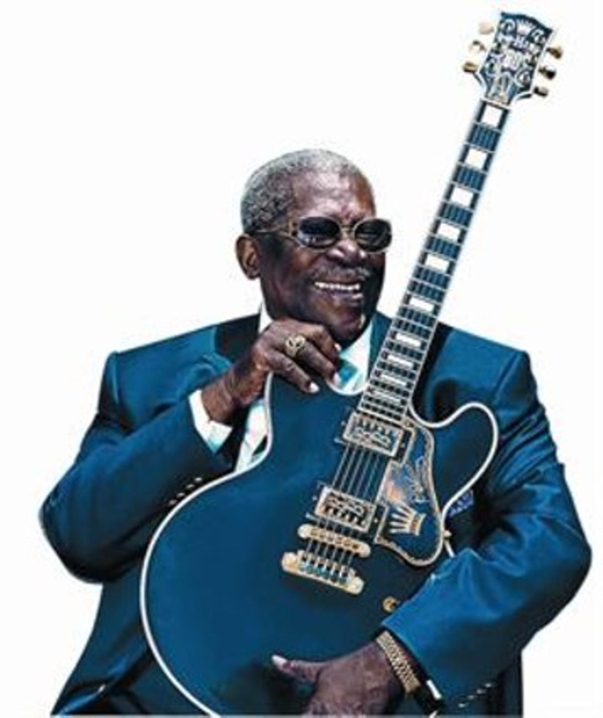 LLEGENDES3 El guitarrista, amb la inseparable ’Lucille’. LLEGENDES3 El guitarrista, amb la inseparable ’Lucille’.