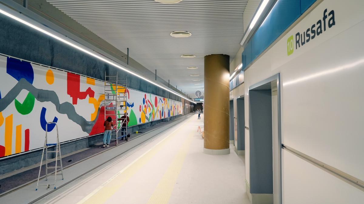 La estación de Russafa de la L10 de Metrovalencia tiene una decoración muy artística. 