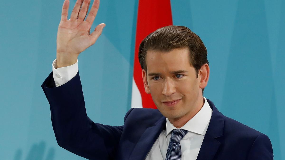 El candidat del Partit Popular i excanceller Sebastian Kurz després de conèixer els resultats de les eleccions generals a Àustria