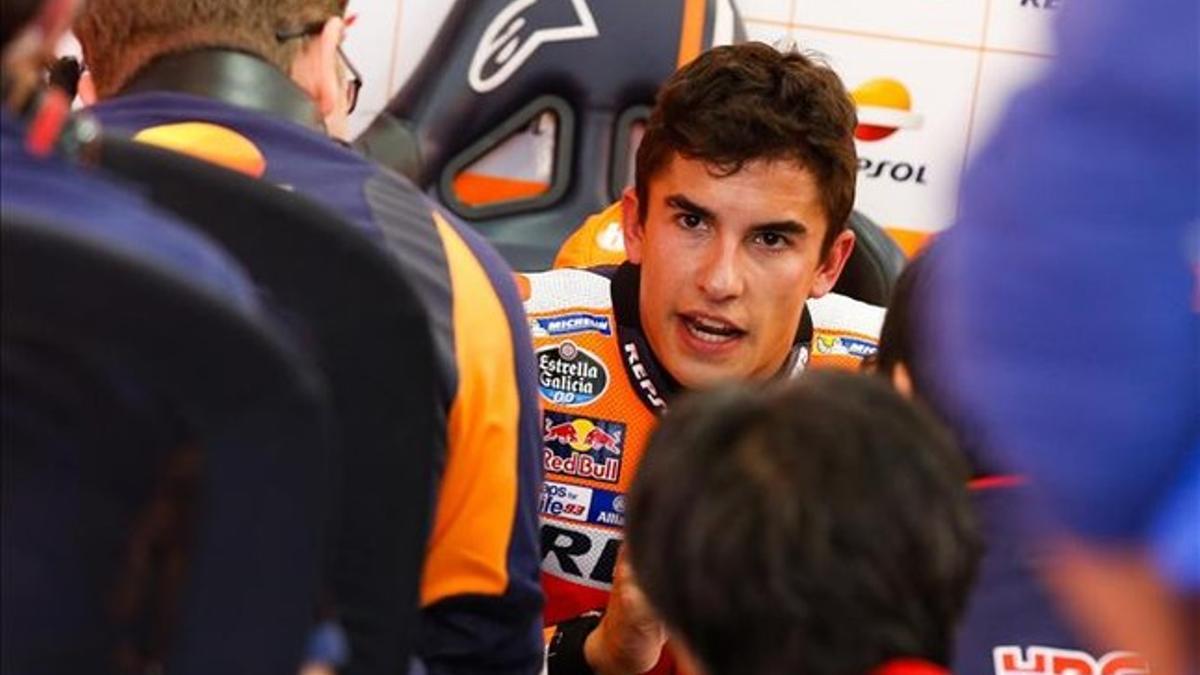 marquez, en el box de HRC