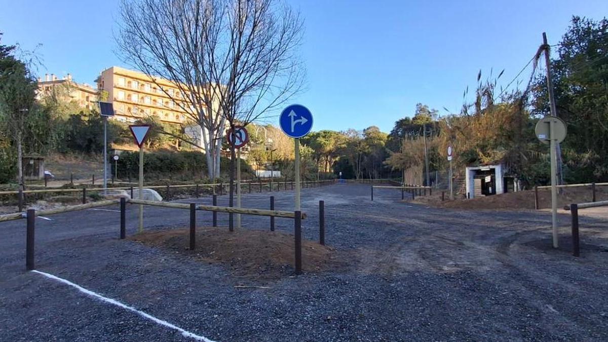 L'aparcament de Can Lloranes que s'ha ampliat