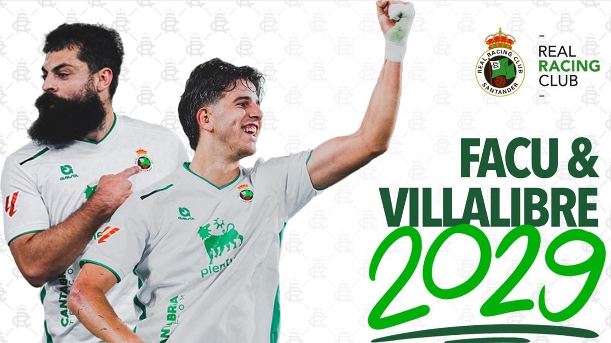 Villalibre y Facu, nuevos fichajes del Racing de Santander