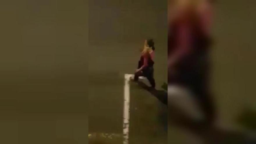 La mujer 'romperretrovisores' de La Laguna, pillada en un vídeo