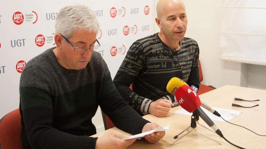 Jerónimo Cantuche y José María Barbón, en la sede de UGT