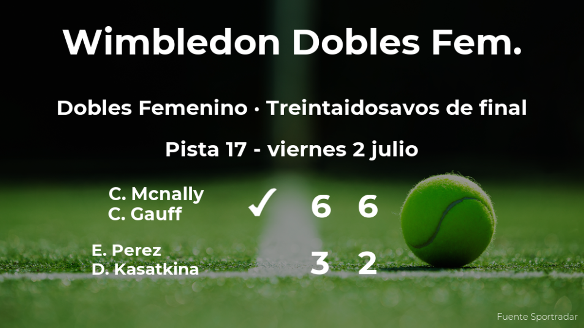 Las tenistas Mcnally y Gauff logran clasificarse para los dieciseisavos de final de Wimbledon