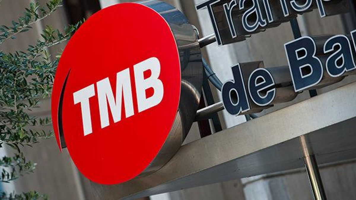 Logotipo de TMB en la fachada de uno de sus edificios