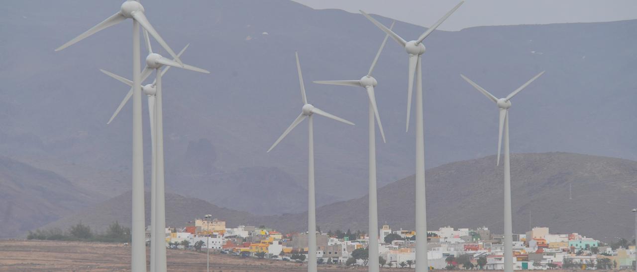 Parque eólico del Sureste de Gran Canaria.