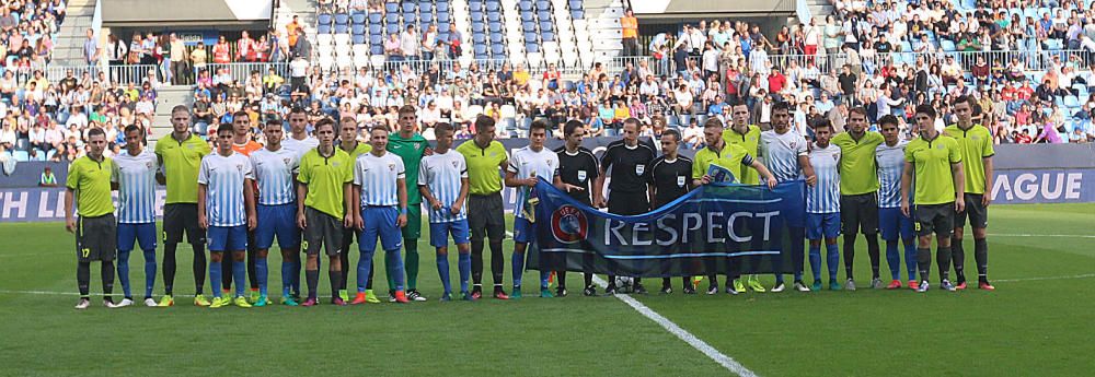 El Málaga juvenil golea al Nitra eslovaco (5-0) en la Youth League