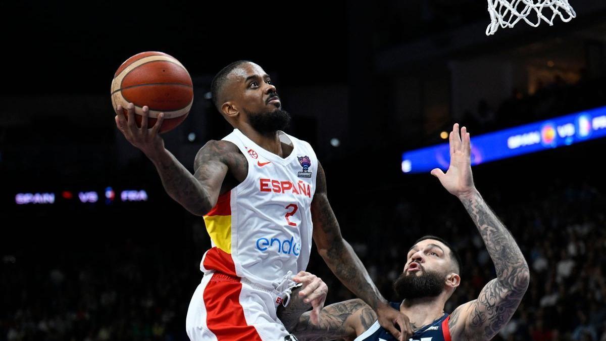 Lorenzo Brown, en la final de Eurobasket ante Francia